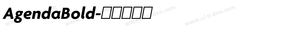 AgendaBold字体转换
