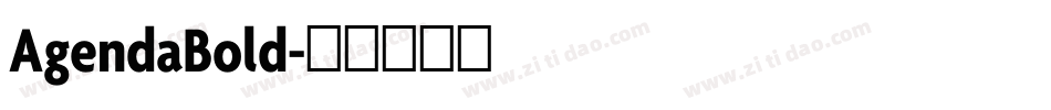 AgendaBold字体转换