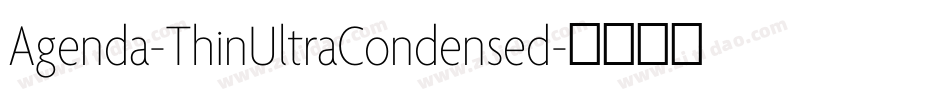 Agenda-ThinUltraCondensed字体转换