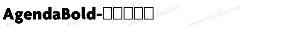 AgendaBold字体转换