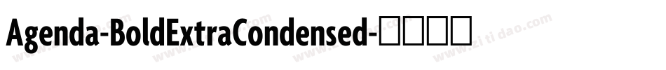 Agenda-BoldExtraCondensed字体转换