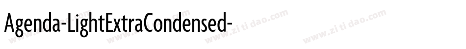 Agenda-LightExtraCondensed字体转换