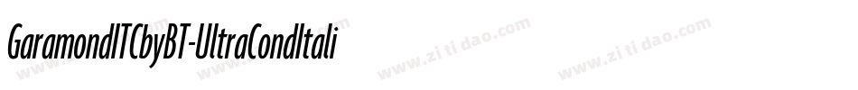 GaramondITCbyBT-UltraCondItalic字体转换