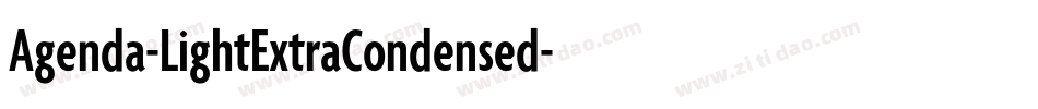 Agenda-LightExtraCondensed字体转换