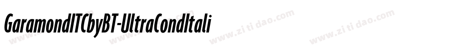 GaramondITCbyBT-UltraCondItalic字体转换