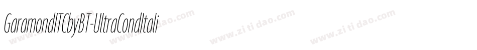 GaramondITCbyBT-UltraCondItalic字体转换