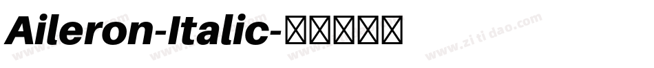 Aileron-Italic字体转换