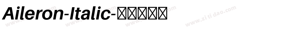 Aileron-Italic字体转换