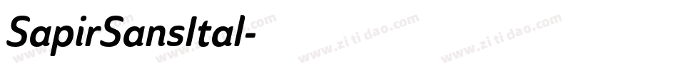 SapirSansItal字体转换