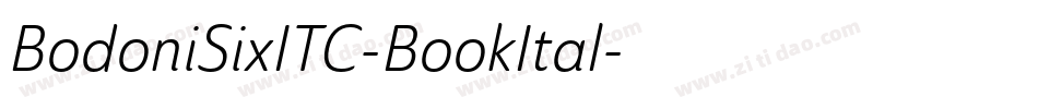 BodoniSixITC-BookItal字体转换 BodoniSixITC-BookItal字体转换