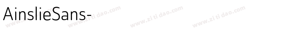 AinslieSans字体转换
