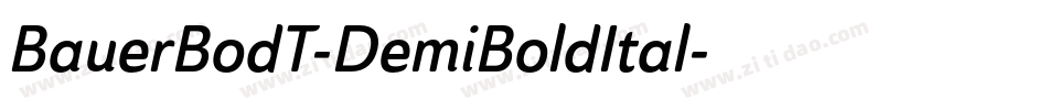 BauerBodT-DemiBoldItal字体转换