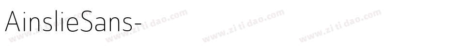 AinslieSans字体转换