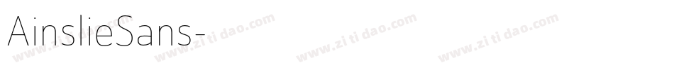 AinslieSans字体转换