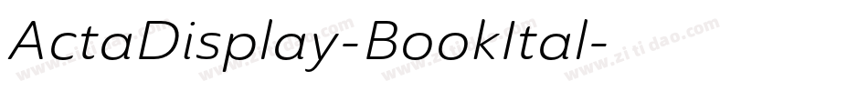 ActaDisplay-BookItal字体转换