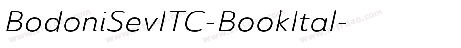 BodoniSevITC-BookItal字体转换