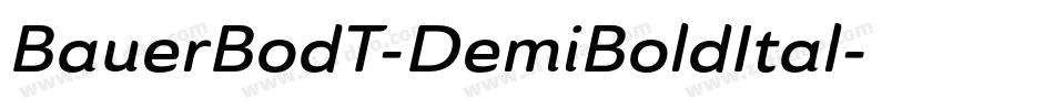 BauerBodT-DemiBoldItal字体转换