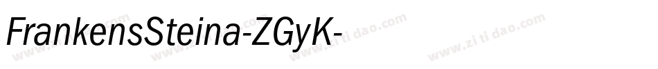 FrankensSteina-ZGyK字体转换