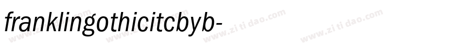 franklingothicitcbyb字体转换