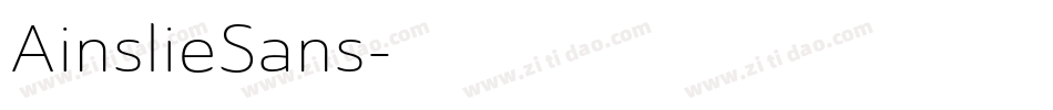 AinslieSans字体转换