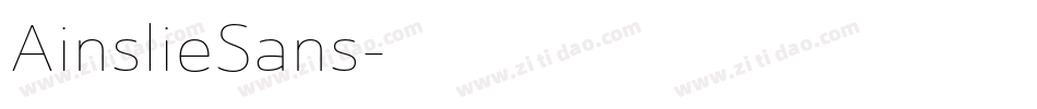 AinslieSans字体转换