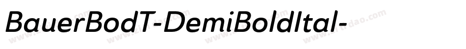 BauerBodT-DemiBoldItal字体转换