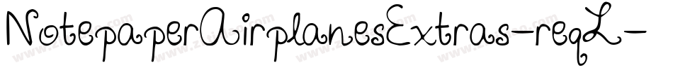 NotepaperAirplanesExtras-reqL字体转换