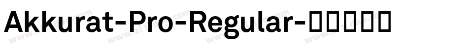 Akkurat-Pro-Regular字体转换