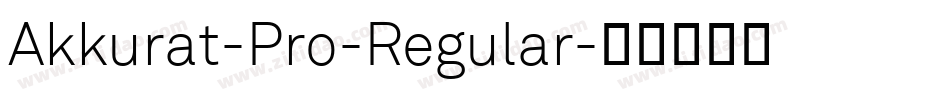 Akkurat-Pro-Regular字体转换