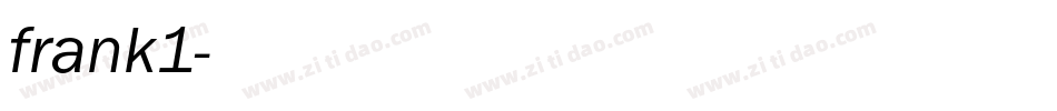 frank1字体转换