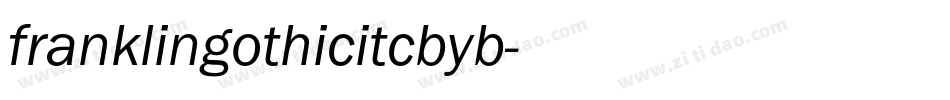 franklingothicitcbyb字体转换