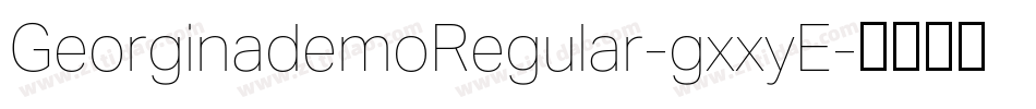GeorginademoRegular-gxxyE字体转换