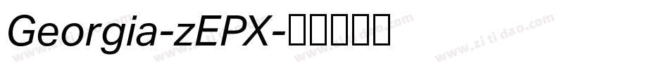 Georgia-zEPX字体转换