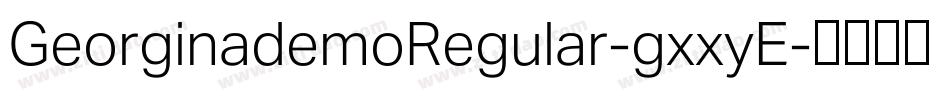 GeorginademoRegular-gxxyE字体转换