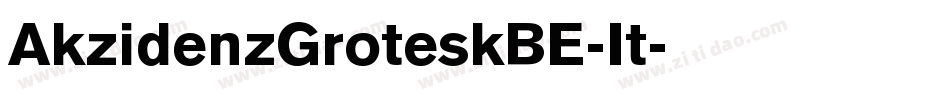 AkzidenzGroteskBE-It字体转换