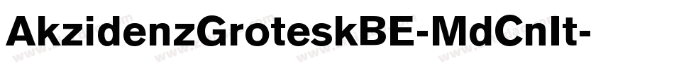 AkzidenzGroteskBE-MdCnIt字体转换