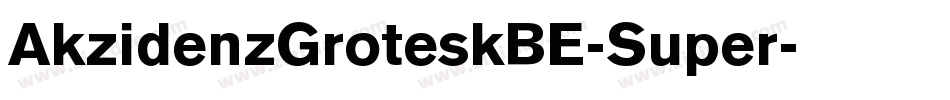AkzidenzGroteskBE-Super字体转换