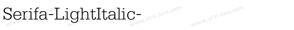 Serifa-LightItalic字体转换