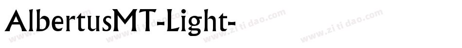 AlbertusMT-Light字体转换
