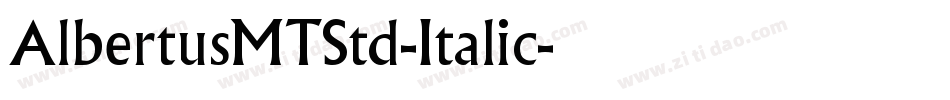 AlbertusMTStd-Italic字体转换