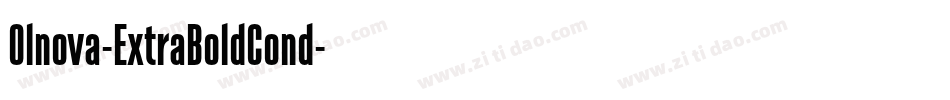 Olnova-ExtraBoldCond字体转换