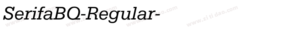 SerifaBQ-Regular字体转换