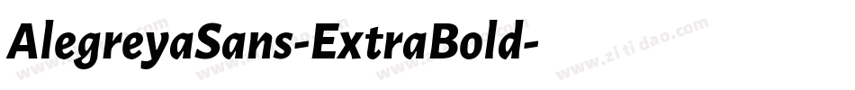 AlegreyaSans-ExtraBold字体转换