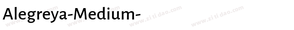 Alegreya-Medium字体转换