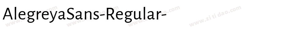 AlegreyaSans-Regular字体转换