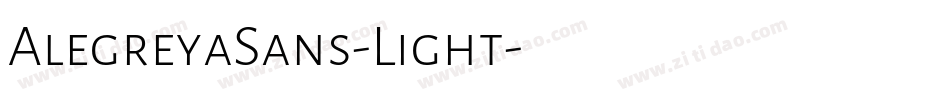 AlegreyaSans-Light字体转换