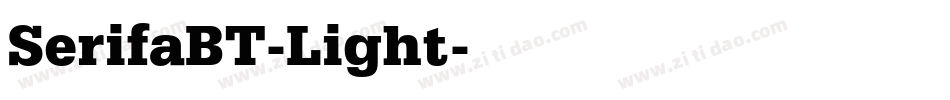 SerifaBT-Light字体转换
