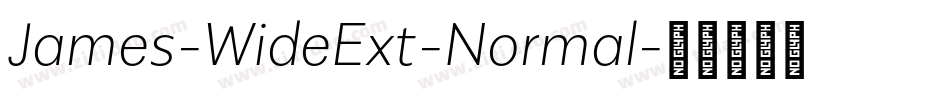 James-WideExt-Normal字体转换