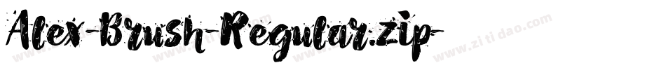 Alex-Brush-Regular.zip字体转换