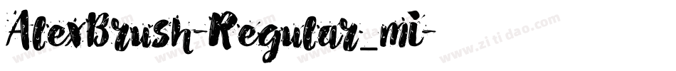 AlexBrush-Regular_mi字体转换